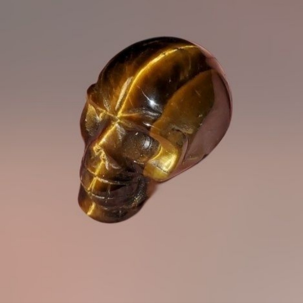 Tiger Eye Crystal Skull